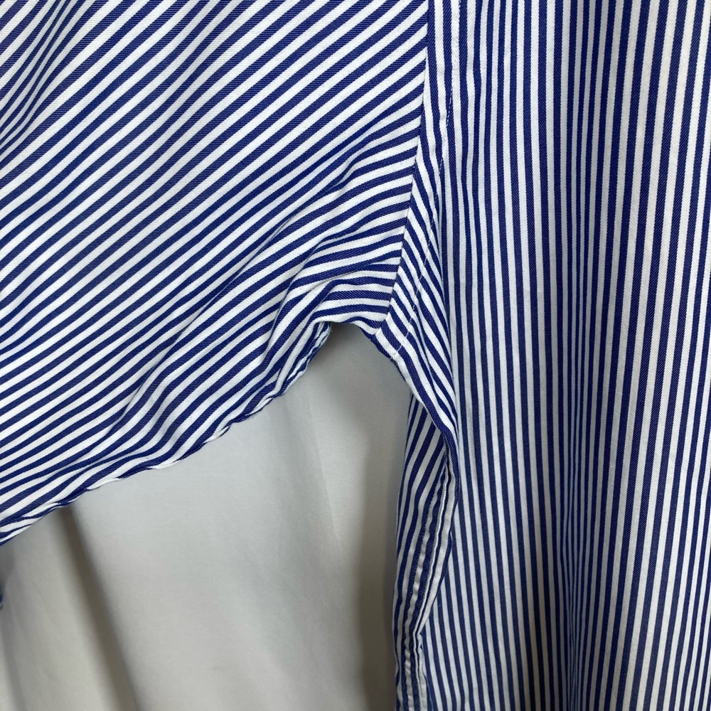 Lincs Davis Chu Men's Blue and White Striped Button Down Shirt Sz XL - Picture 6 of 16